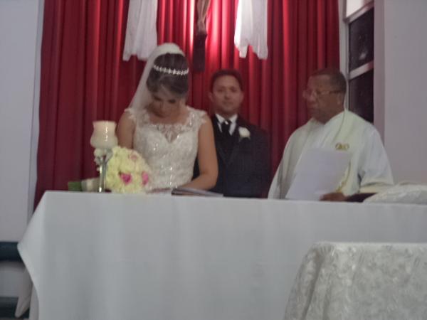 Enlace matrimonial de Marcello Borges e Priscylla Castro.(Imagem:FlorianoNews)