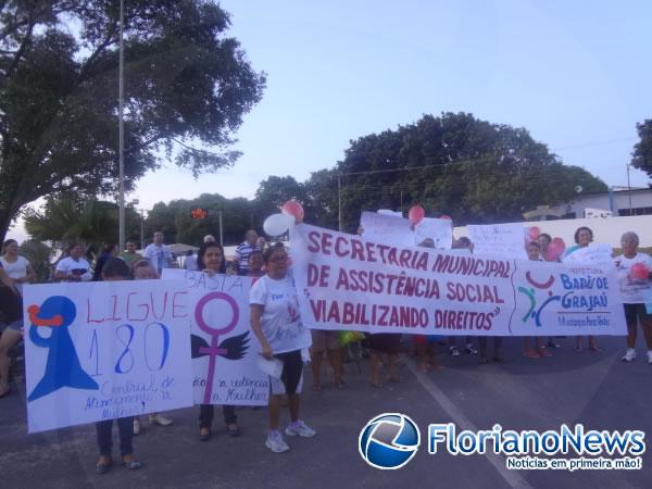 Secretaria de Assistência Social promoveu caminhada contra a violência às mulheres em Barão de Grajaú.(Imagem:FlorianoNews)