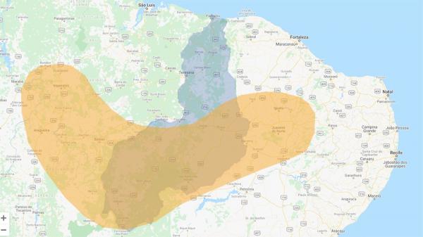 Aviso de alerta para o risco de chuvas intensas no Nordeste(Imagem:Adelmo Paixão/G1 PI)