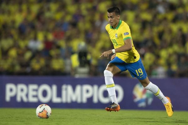 Reinier jogou dez minutos no empate entre Brasil e Uruguai.(Imagem:Lucas Figueiredo / CBF)