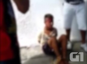 Adolescente foi amarrado e agredidos após tentar assaltar populares.(Imagem:G1 PI)