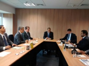 Wellington Dias e Tião Viana se reúnem com o vice-presidente do Banco do Brasil.(Imagem:Pablo Cavalcante)