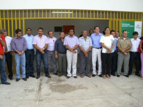 Autoridades Florianenses durante inauguração de Ginásio(Imagem:Léo Miranda)