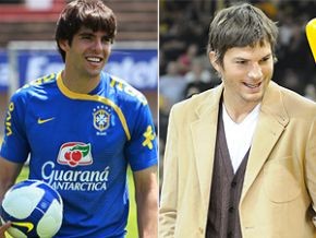 Kaka e Kutcher podem se unir em projeto na África do Sul(Imagem:Editoria Arte/GLOBOESPORTE.COM)