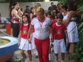 O amareinho registru o Início das aulas na escola Tia Rubenita(Imagem:FN)