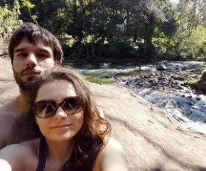 Monica Iozzi posa em cachoeira com suposto namorado.(Imagem:Instagram)