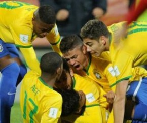 Brasil fura retranca húngara, vira e se classifica no Mundial Sub-20.(Imagem:Globoesporte.com)