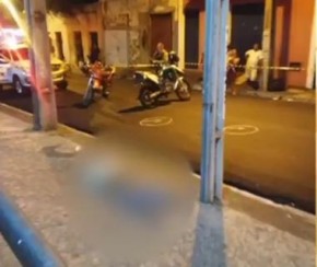 Morador de rua é morto com cinco tiros no centro de Teresina.(Imagem:Cidadeverde.com)