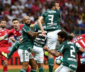 Duelo entre Palmeiras e Bahia terminou sem gols.(Imagem:ECB)