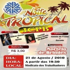 Noite Tropical na ICPB em Floriano-PI(Imagem:Cartaz)