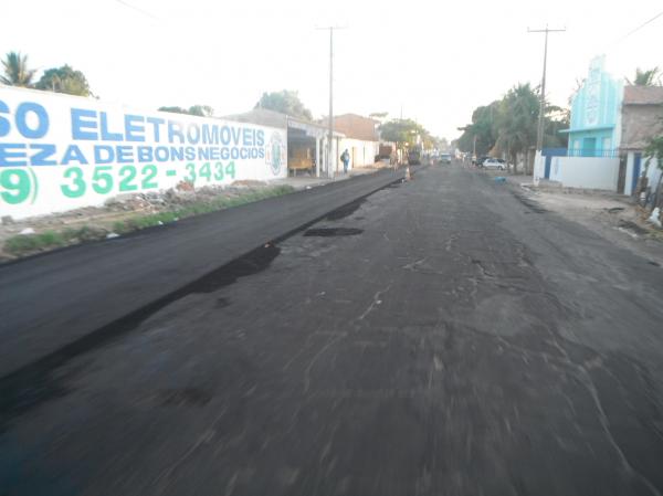 Avenida Santos Dumont recebe segunda etapa de pavimentação.(Imagem:FlorianoNews)