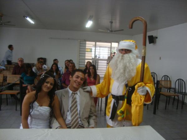 Papai Noel visita o Forum em pleno casamento(Imagem:redação)