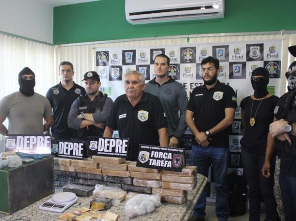 Material apreendido pela Polícia Civil em Teresina.(Imagem:Ellyo Teixeira/G1)