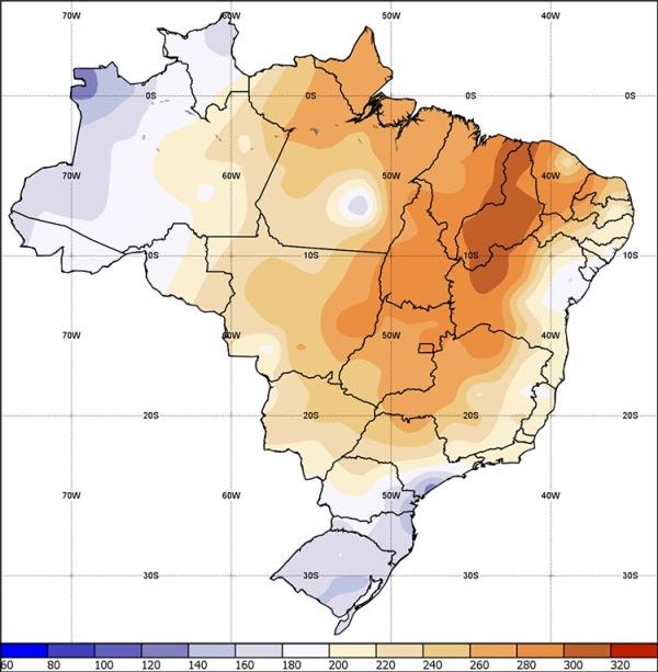 Mapa da temperatura(Imagem:Inmet)