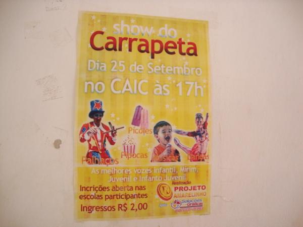 Cartaz do Show do Carrapeta(Imagem:Amarelinho)