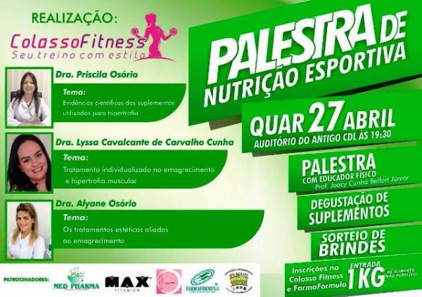 Palestra de Nutrição Esportiva(Imagem:Divulgação)