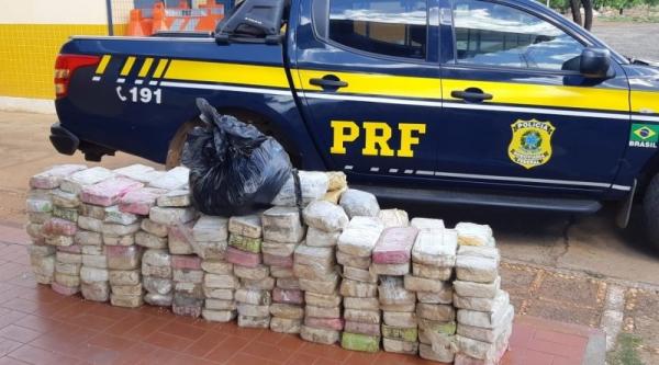 PRF prende condutor de veículo de carga na BR 316 e apreende carregamento de cocaína avaliado em sei(Imagem:PRF/DIVULGAÇÃO)