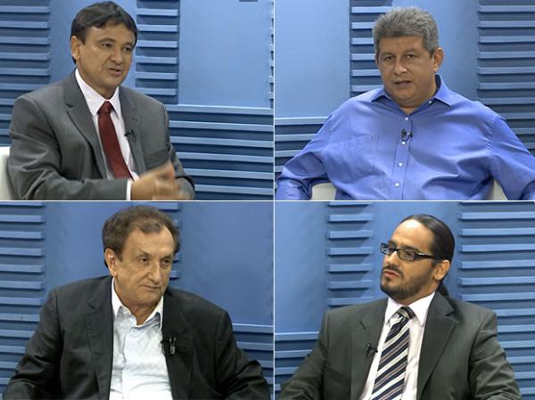 Debate 2014 com candidatos ao governo do Piauí.(Imagem:Reprodução/TV Clube)