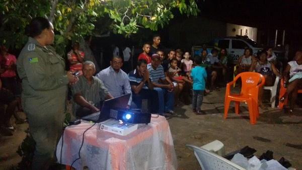 Palestra na comunidade Morrinhos.(Imagem:Ascom/jc24horas)