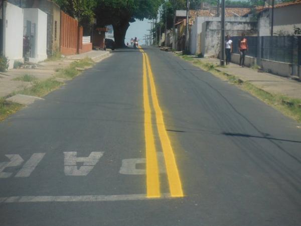 Trânsito de Floriano recebe sinalização horizontal.(Imagem:FlorianoNews)