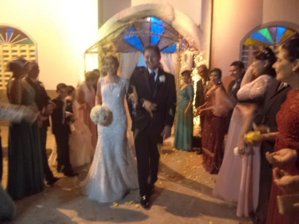 Enlace matrimonial de Marcello Borges e Priscylla Castro.(Imagem:FlorianoNews)