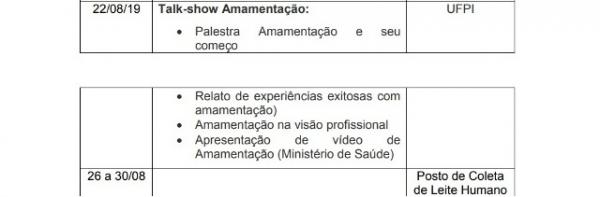 Sesc Floriano participa de campanha incentivando o aleitamento materno.(Imagem:Reprodução)