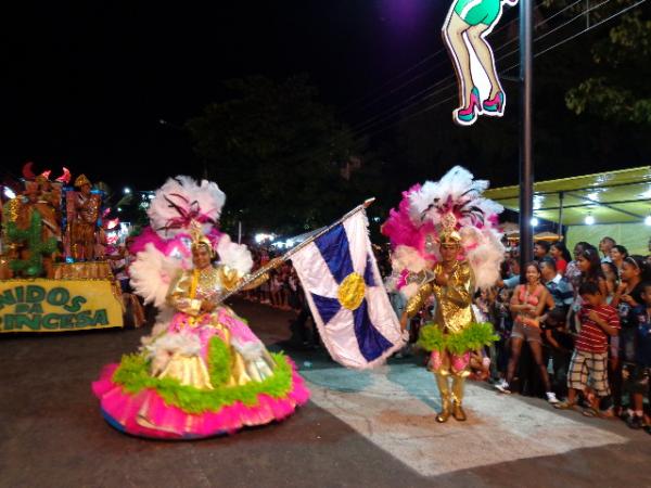 Desfile das escolas de samba agitam último dia de carnaval em floriano.(Imagem:FlorianoNews)