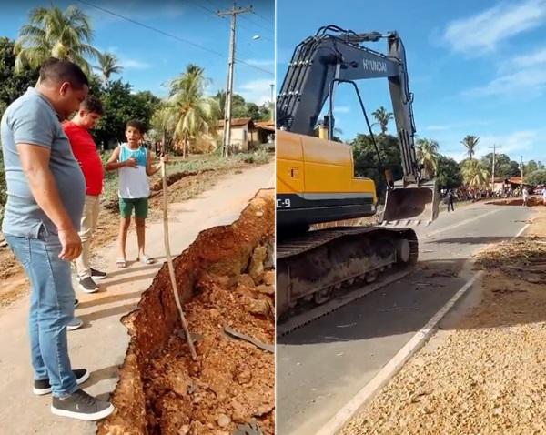 Recuperação da MA-278 começa após pedido de Barão de Grajaú e São Francisco do Maranhão(Imagem:Reprodução)