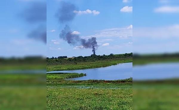 Avião cai em Quadra, no interior de SP(Imagem:Arquivo Pessoal)