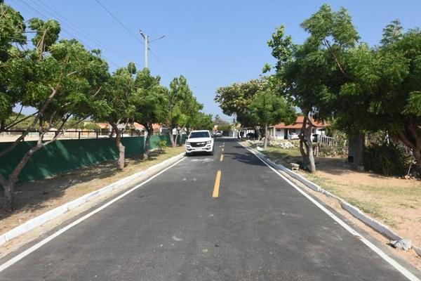 Pavimentação asfáltica no município de Parnaíba.(Imagem:Reprodução)