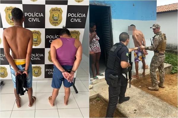 Acusados de tráfico de drogas, organização criminosa e ameaça são presos durante operação em Floriano.(Imagem:Divulgação/SSP)