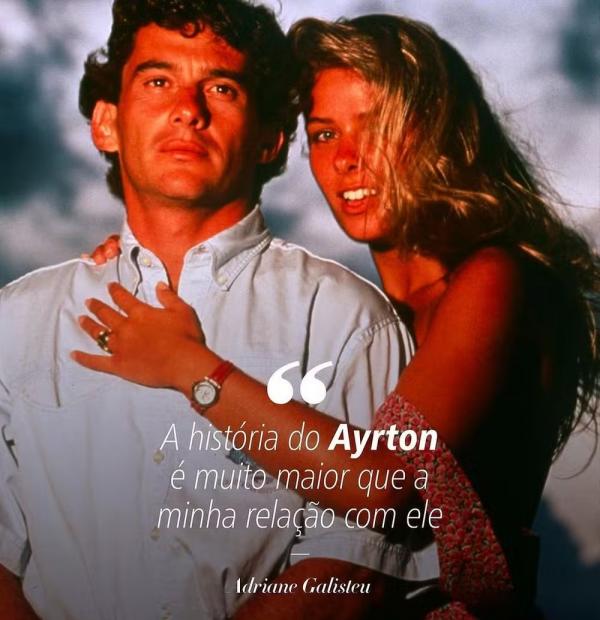 Adriana Galisteu e Ayrton Senna(Imagem:Reprodução/Instagram)