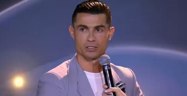 Cristiano Ronaldo no Global Soccer Awards.(Imagem:Reprodução)