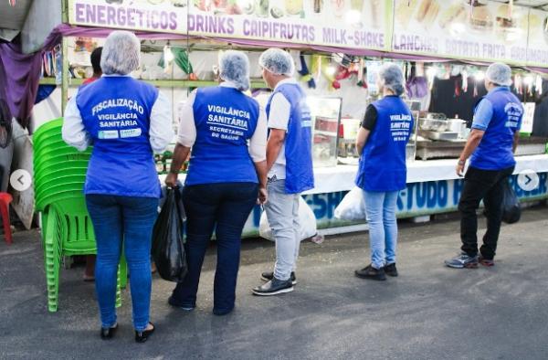 Vigilância Sanitária de Floriano realiza fiscalização em barracas de alimentos durante o Carnaval.(Imagem:Reprodução/Instagram)