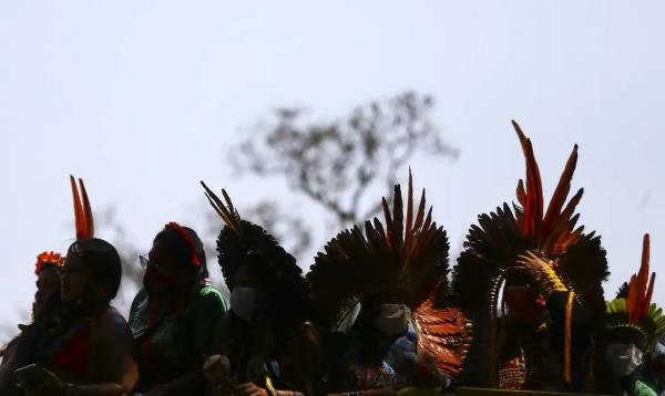 2ª Marcha Nacional das Mulheres Indígenas, em Brasília.(Imagem:Marcelo Camargo/Agência Brasil)