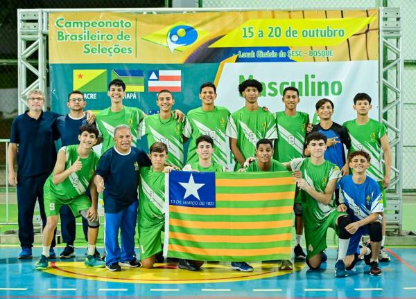 A conquista com a Seleção Piauiense Masculina Sub-16 no campeonato nacional garantiu o acesso à 1ª Divisão que será disputada em 2025.(Imagem:Divulgação)