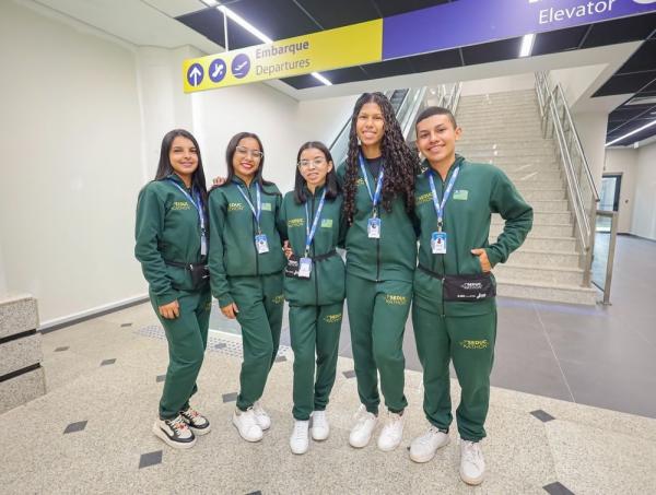 Estudantes de Lagoa Alegre embarcam para representar o Brasil em feira de tecnologia na Austrália.(Imagem:Divulgação)