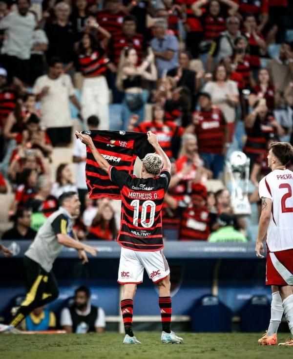 Matheus Gonçalves na final do Mundial sub-20 pelo Flamengo.(Imagem:Divulgação / Flamengo)