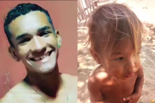 Manoel Leandro da Silva, de 18 anos, e Igno Davi da Silva, de 1 ano e 8 meses.(Imagem:Jornal Nacional/Arquivo pessoal)