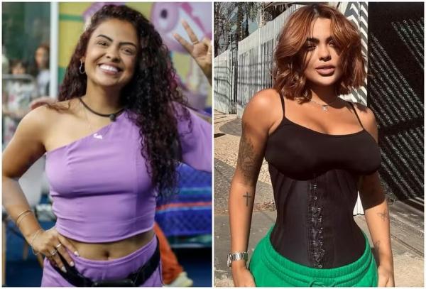 Antes e depois de Paula Freitas(Imagem:Reprodução/Globo/Instagram)