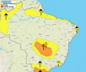 O Instituto Nacional de Meteorologia (Inmet) emitiu alerta amarelo de chuvas intensas no Litoral e Norte do Piauí. A previsão vale para esta sexta-feira (18) até manhã deste sábado(Imagem:Reprodução)