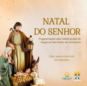 Pascom Diocesana divulga horários das Missas de Natal no Regional São Pedro de Alcântara.(Imagem:Reprodução/Instagram)