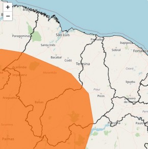 Os alertas são para as regiões centro-norte, sudoeste e sudeste piauiense.(Imagem:Divulgação)