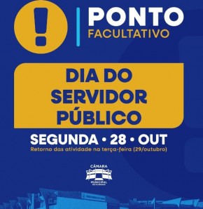 Feriado do Dia do Servidor Público altera expediente da Câmara Municipal de Floriano.(Imagem:Reprodução/Instagram)