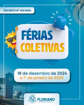 Prefeitura de Floriano concede férias coletivas para servidores municipais no final de ano.(Imagem:Reprodução/Instagram)