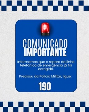 3º BPM de Floriano comunica solução na linha de emergência 190(Imagem:Divulgação)