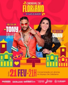 Tony Sales comanda arrastão de Carnaval nesta sexta-feira em Floriano.(Imagem:Reprodução/Instagram)