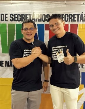 Secretário de Estado, Thiago Prado e secretário municipal Crislânio Sousa.(Imagem:Reprodução/Instagram)