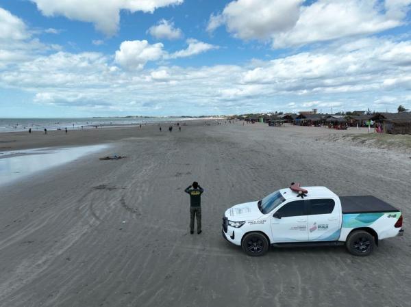 A ação ocorreu com abordagem por meio da conscientização e contenção de motoristas que estacionavam seus veículos próximos à faixa de praia.(Imagem:Divulgação)