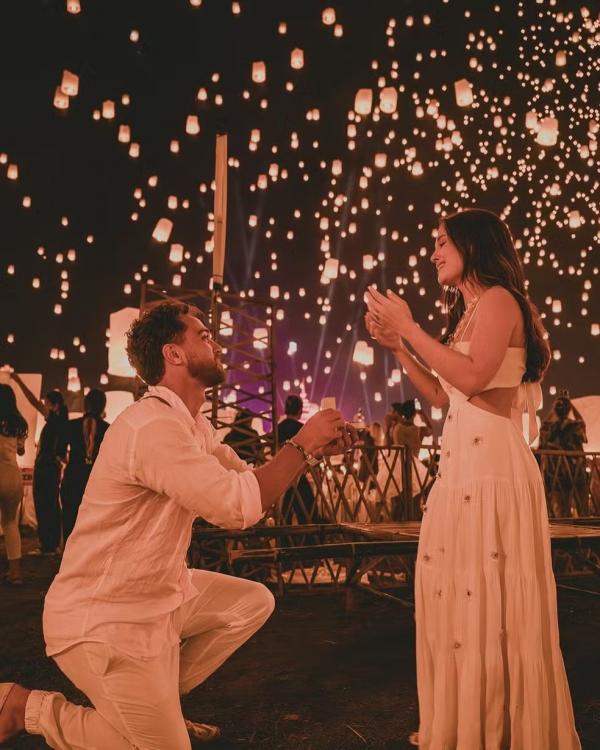 Larissa Manoela e André Luiz Frambach em novo pedido de casamento.(Imagem:Glau Oliveira)